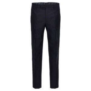 Etro Black Jacquard Pants With Pressed Pleats - NWT